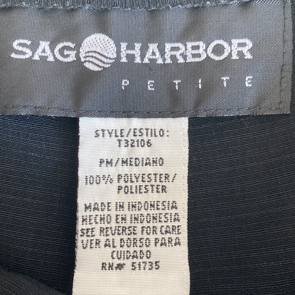 Sag Harbor Ankle Pleated Black Zip Front Elastic Back… Gem